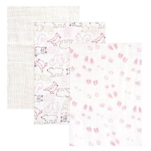 imageTouched by Nature Girls Organic Muslin Swaddle Blanket Pink WoodlandPink Woodland