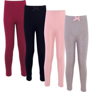 imageTouched by Nature Girls Women Organic Cotton LeggingsSolid Pink Burgundy