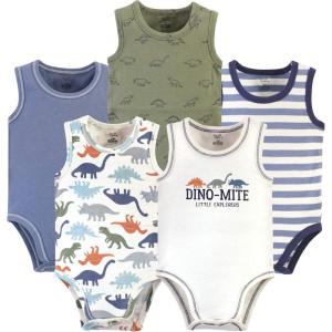 imageTouched by Nature Unisex Baby Organic Cotton BodysuitsBold Dinosaurs