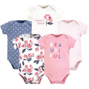 imageTouched by Nature Unisex Baby Organic Cotton BodysuitsBubblegum Floral
