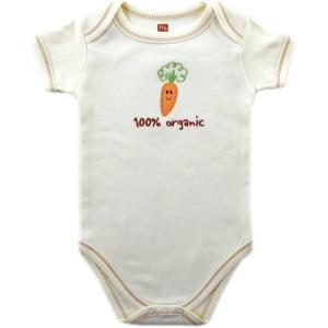 imageTouched by Nature Unisex Baby Organic Cotton BodysuitsCarrot Ecru