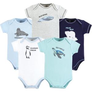 imageTouched by Nature Unisex Baby Organic Cotton BodysuitsEndangered Sea Animals