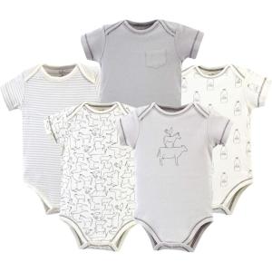 imageTouched by Nature Unisex Baby Organic Cotton BodysuitsFarm Friends