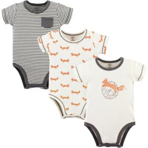 imageTouched by Nature Unisex Baby Organic Cotton BodysuitsFox 3pack
