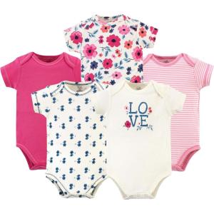 imageTouched by Nature Unisex Baby Organic Cotton BodysuitsGarden Floral