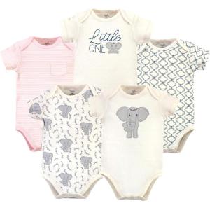 imageTouched by Nature Unisex Baby Organic Cotton BodysuitsGirl Elephant