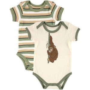 imageTouched by Nature Unisex Baby Organic Cotton BodysuitsGreen