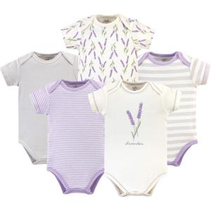 imageTouched by Nature Unisex Baby Organic Cotton BodysuitsLavender