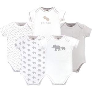 imageTouched by Nature Unisex Baby Organic Cotton BodysuitsMarching Elephant