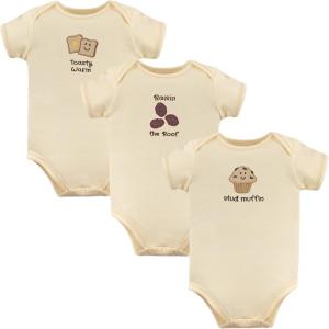 imageTouched by Nature Unisex Baby Organic Cotton BodysuitsMuffin 3pack