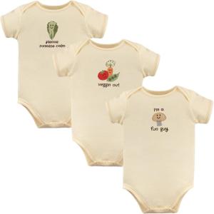 imageTouched by Nature Unisex Baby Organic Cotton BodysuitsMushroom 3pack