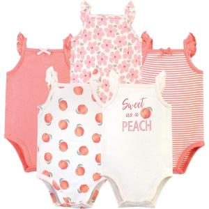 imageTouched by Nature Unisex Baby Organic Cotton BodysuitsPeach 5pack