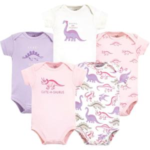 imageTouched by Nature Unisex Baby Organic Cotton BodysuitsRetro Dino