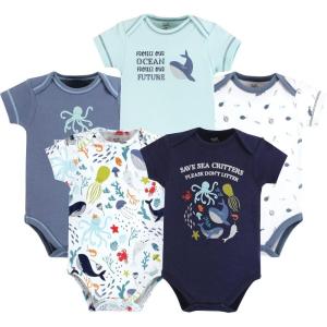 imageTouched by Nature Unisex Baby Organic Cotton BodysuitsSea Critters