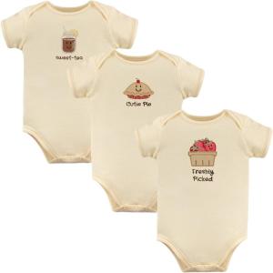 imageTouched by Nature Unisex Baby Organic Cotton BodysuitsStrawberries 3pack