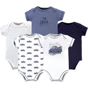imageTouched by Nature Unisex Baby Organic Cotton BodysuitsTruck