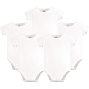 imageTouched by Nature Unisex Baby Organic Cotton BodysuitsWhite Shortsleeve
