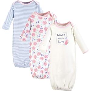 imageTouched by Nature Unisex Baby Organic Cotton GownsPink Rose