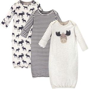 imageTouched by Nature Unisex Baby Organic Cotton GownsTan Moose