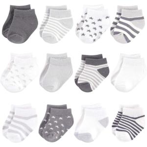imageTouched by Nature Unisex Baby Organic Cotton SocksCream Charcoal Stars