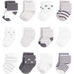 imageTouched by Nature Unisex Baby Organic Cotton SocksGray Charcoal Stars