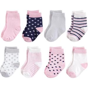 imageTouched by Nature Unisex Baby Organic Cotton SocksNavy Lt Pink