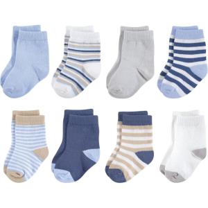 imageTouched by Nature Unisex Baby Organic Cotton SocksTan Lt Blue