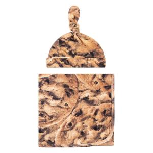 imageTouched by Nature Unisex Baby Organic Cotton Swaddle Blanket and Headband or Cap Moose One SizeCookie