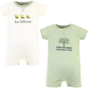 imageTouched by Nature babyboys Organic Cotton RompersBee Different