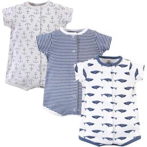 imageTouched by Nature babyboys Organic Cotton RompersBlue Whale