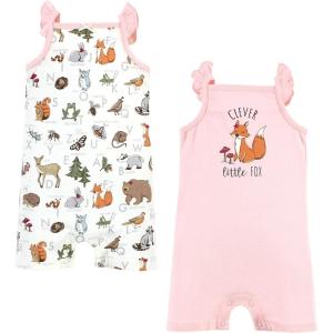 imageTouched by Nature babyboys Organic Cotton RompersWoodland Alphabet