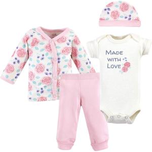 imageTouched by Nature babygirls Organic Cotton Preemie Layette SetPink Rose