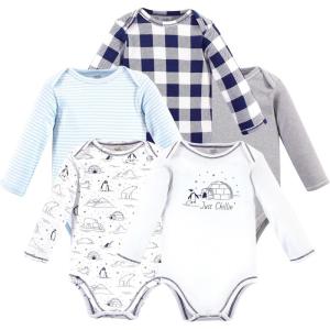 imageTouched by Nature unisexbaby Organic Cotton Longsleeve BodysuitsArctic