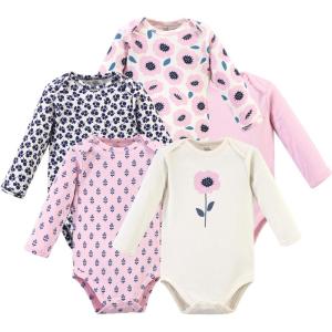 imageTouched by Nature unisexbaby Organic Cotton Longsleeve BodysuitsBlossom