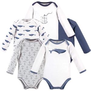imageTouched by Nature unisexbaby Organic Cotton Longsleeve BodysuitsBlue Whale