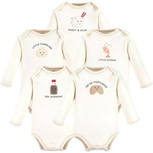 imageTouched by Nature unisexbaby Organic Cotton Longsleeve BodysuitsFortune Cookie