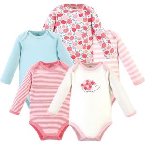 imageTouched by Nature unisexbaby Organic Cotton Longsleeve BodysuitsRosebud