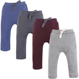 imageTouched by Nature Baby Girls Organic Cotton PantsCharcoal Burgundy