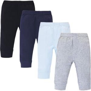 imageTouched by Nature Baby Girls Organic Cotton PantsNavy Gray Solid