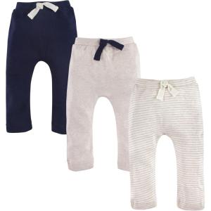 imageTouched by Nature Baby Girls Organic Cotton PantsOatmeal Navy