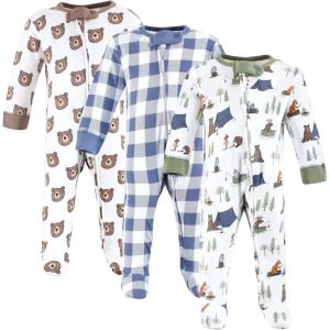 imageTouched by Nature Unisex Baby Organic Cotton Sleep and PlayCamping Animals