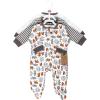 imageTouched by Nature Baby Girls Organic Cotton Sleep and PlayNeutral Endangered Safari