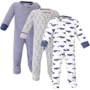 imageTouched by Nature Baby Girls Organic Cotton Sleep and PlayBlue Whale