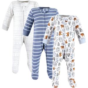 imageTouched by Nature Baby Girls Organic Cotton Sleep and PlayBoy Endangered Safari