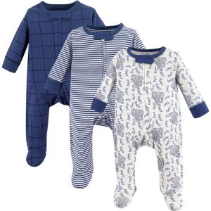 imageTouched by Nature Baby Girls Organic Cotton Sleep and PlayElephant