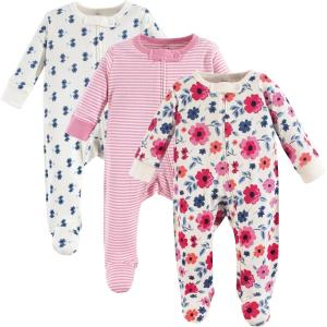 imageTouched by Nature Baby Girls Organic Cotton Sleep and PlayGarden Floral