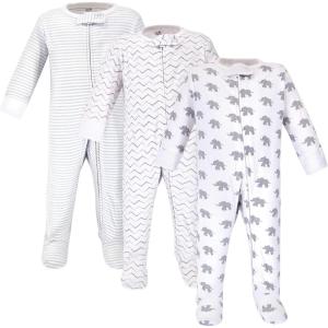 imageTouched by Nature Baby Girls Organic Cotton Sleep and PlayMarching Elephant