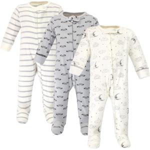 imageTouched by Nature Baby Girls Organic Cotton Sleep and PlayMr Moon