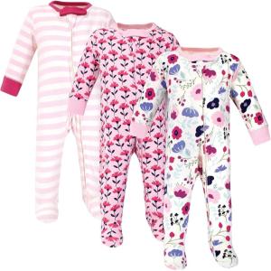 imageTouched by Nature Baby Girls Organic Cotton Sleep and PlayPink Botanical