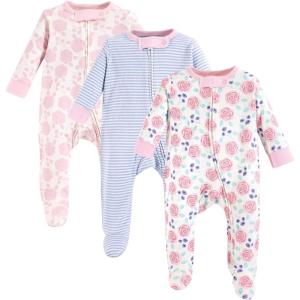 imageTouched by Nature Baby Girls Organic Cotton Sleep and PlayPink Rose